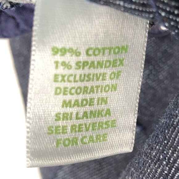 LILLY Pulitzer Denim Nautical Button‎  Front Skirt Size 0 - Picture 5 of 6